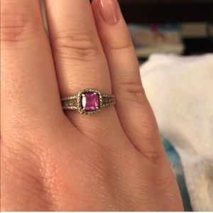 Zales Jewelry - Zales Pink Sapphire Ring Zales Jewelry - Zales Pink Sapphire Ring